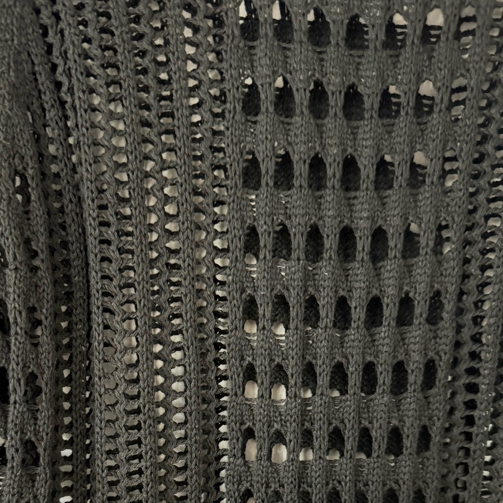 Waves to Coast Black Sleeveless Crochet Midi Maxi Dress Women’s Med Swim Coverup - Picture 12 of 12
